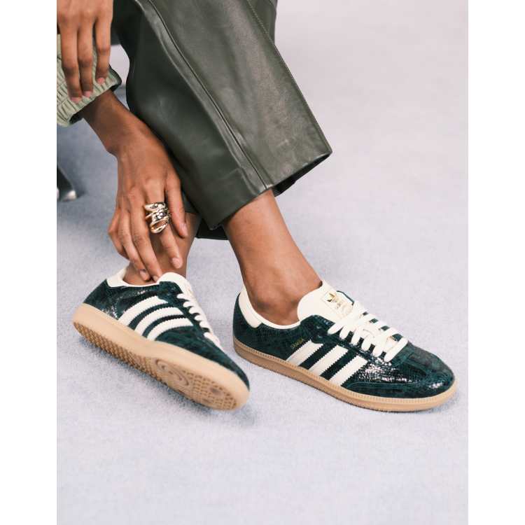 adidas Originals - Samba OG - Baskets  imprim peau de serpent - Vert  fonc/crme | ASOS