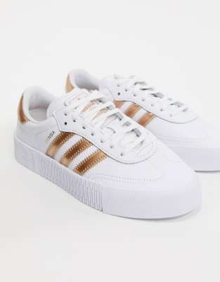 sneakers adidas bianche e oro