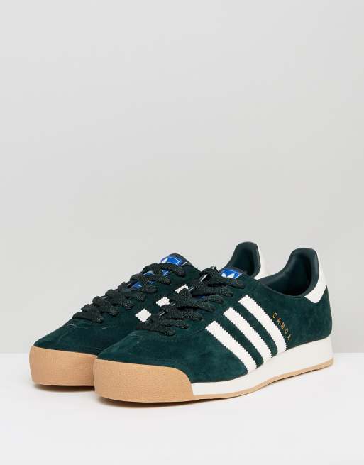 adidas Originals Samoa vintage trainers in green BY4131