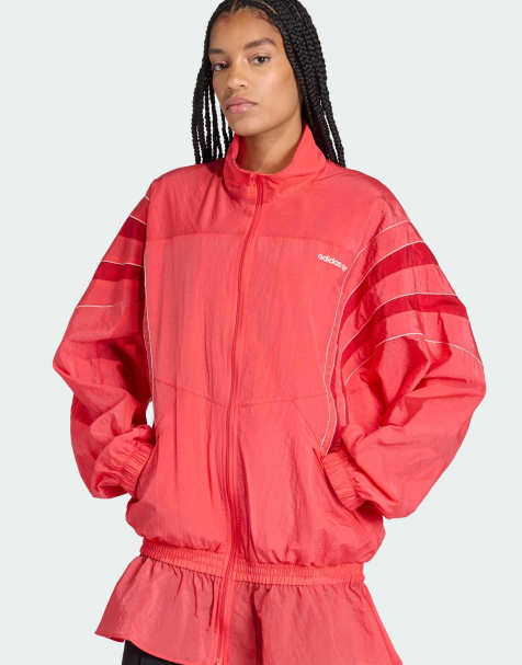adidas Originals – Santiago – Czerwona bluza dresowa z tkaniny - view 1