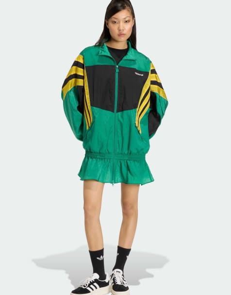 adidas Originals - Santiago - Grøn træningstop i vævet stof - view 1