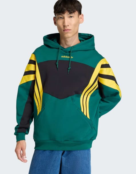 adidas Originals – Santiago HD – Collegegrön huvtröja - view 1
