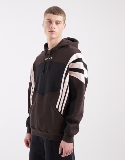 adidas Originals - Santiago - Mørkebrun hættetrøje - view 1