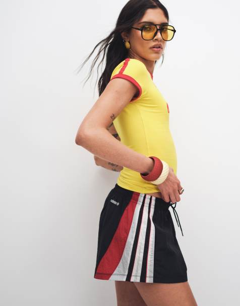 adidas Originals - Santiago - Pantaloncini neri e rossi - view 1