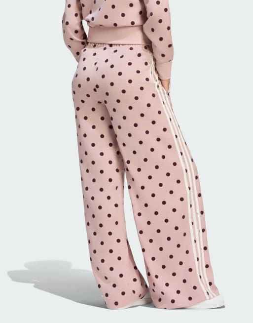 adidas Originals Satin polka dots wide leg pant in dual lilac | ASOS