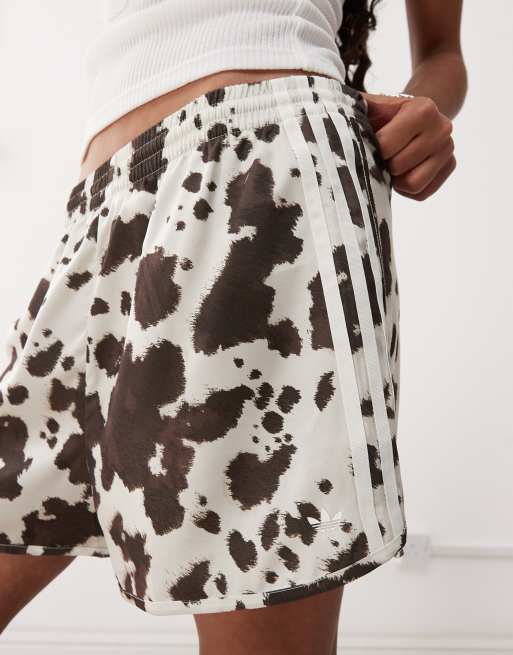 adidas Originals satin Sprinter shorts in cow print ASOS