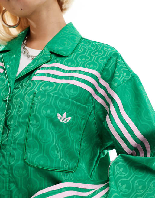 adidas Originals satin top in green | ASOS