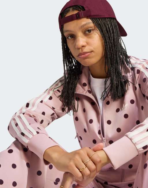 adidas Originals Satin-Trainingsjacke mit Polka Dots in Dual Lilac, 2 von 4