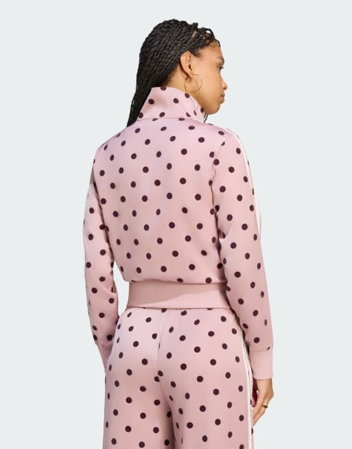 adidas Originals Satin-Trainingsjacke mit Polka Dots in Dual Lilac, 4 von 4