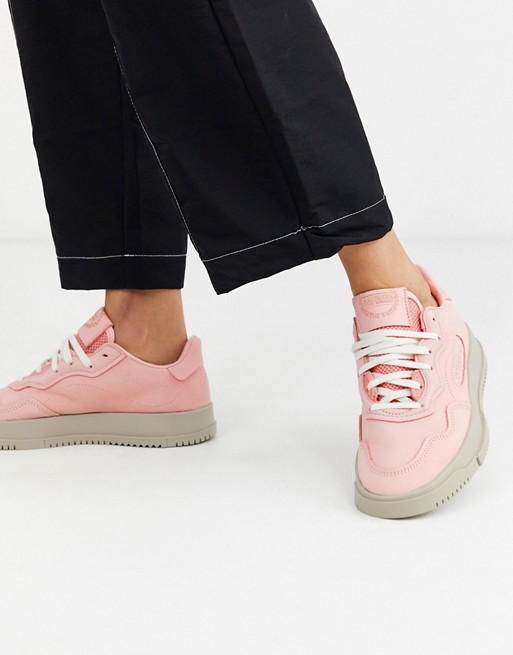 adidas Originals SC Premiere trainers in pink suede