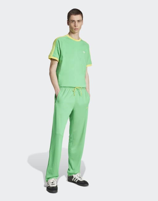 adidas Originals – Schlaghose in Energie-Grün mit Reißverschluss