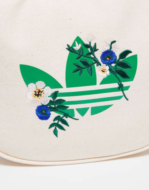 adidas Originals – Schultertasche in gebrochenem Weiß mit