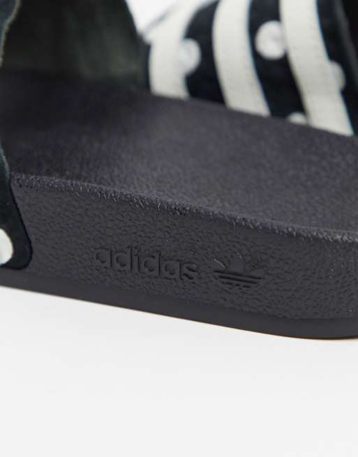 Adidas Originals Schwarze Adiletten Mit Punkten Asos