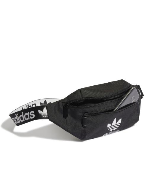 adidas Originals Schwarze Gurteltasche mit Dreiblattlogo ASOS