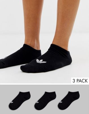 adidas Originals – Schwarze Sneakersocken mit Dreiblatt-Logo