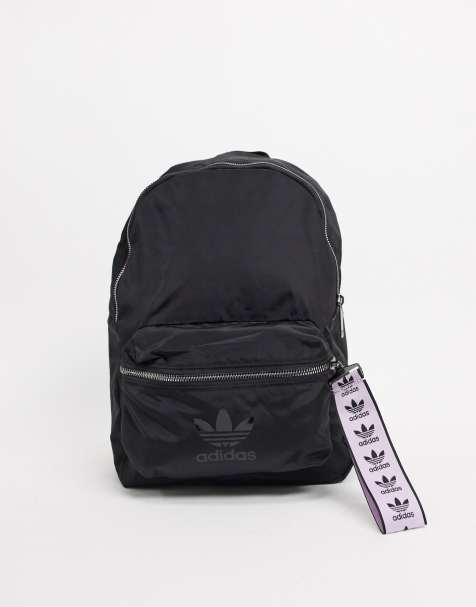 adidas Originals – Schwarzer Rucksack mit Dreiblatt-Logo