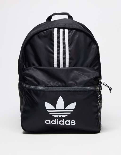 adidas Originals Schwarzer Rucksack mit Dreiblatt Logo