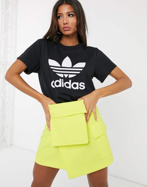 adidas Originals – Schwarzes Boyfriend-T-Shirt