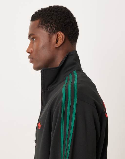 adidas Originals script logo and rose track top in black, 4 of 5
