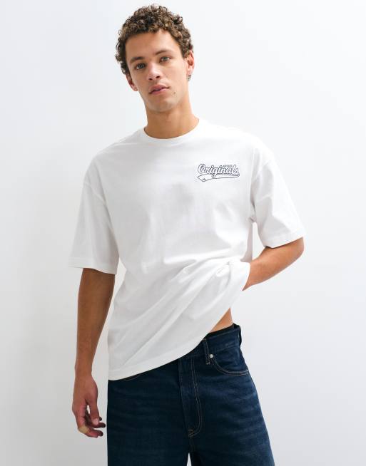 adidas Originals script logo graphic t-shirt in white, 2 of 5