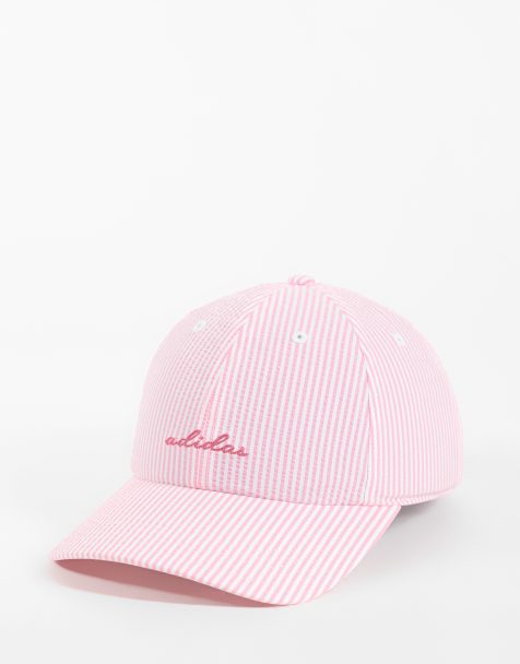 adidas Originals Seersucker strapback cap in pink - view 1