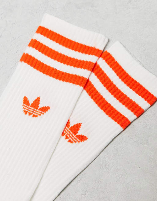 adidas Originals Set van 3 paar sokken in wit zwart oranje ASOS