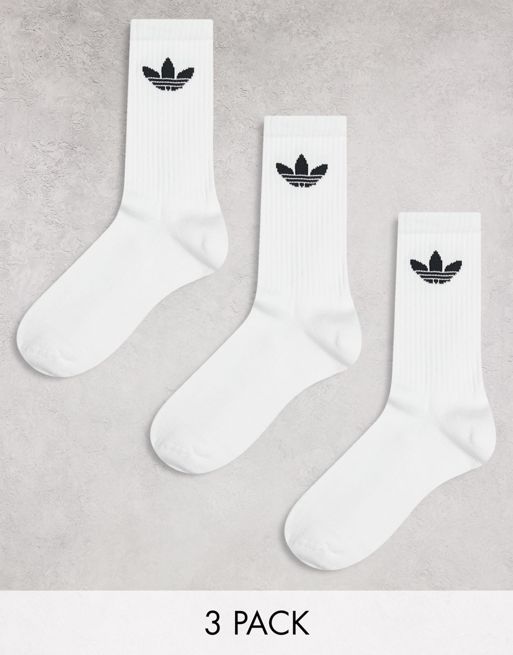 adidas Originals - Set van 3 paar sokken met trefoil in wit