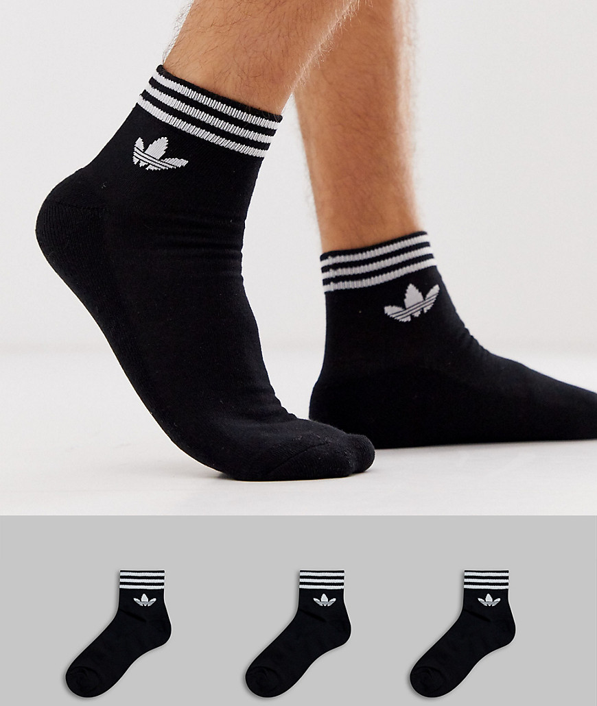 adidas Originals - Set van 3 zwarte sokken