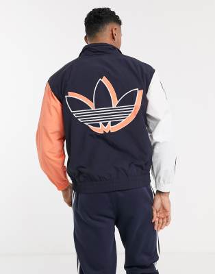 survetement adidas bleu et orange