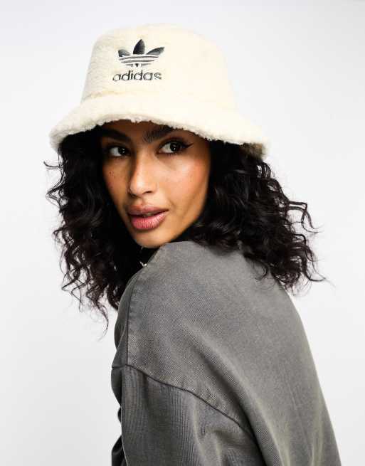 Adidas originals white denim bucket outlet hat