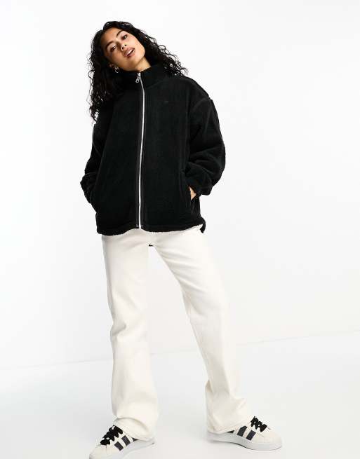 Adidas originals superstar faux sherpa track jacket hotsell