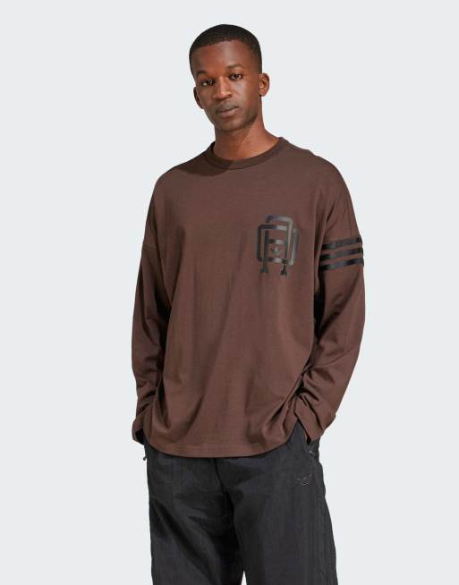 adidas Originals – Shirt in Dunkelbraun