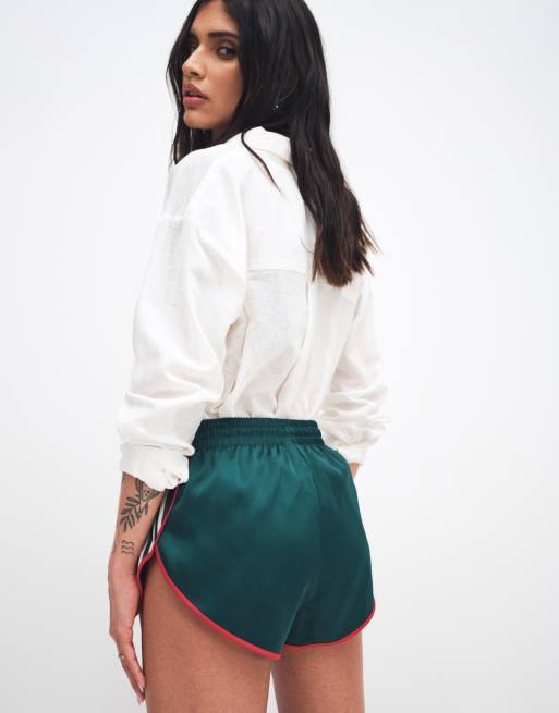 adidas Originals - Short classique en satin - Vert, 5 de 5