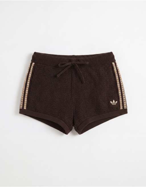 adidas Originals - Short en maille crochetée - Marron, 6 de 7