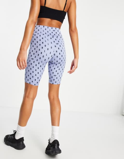 adidas originals short leggings in blue