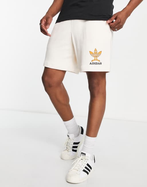 tijger Twisted lancering adidas Originals - Short met Trefoil-logo in gebroken wit | ASOS