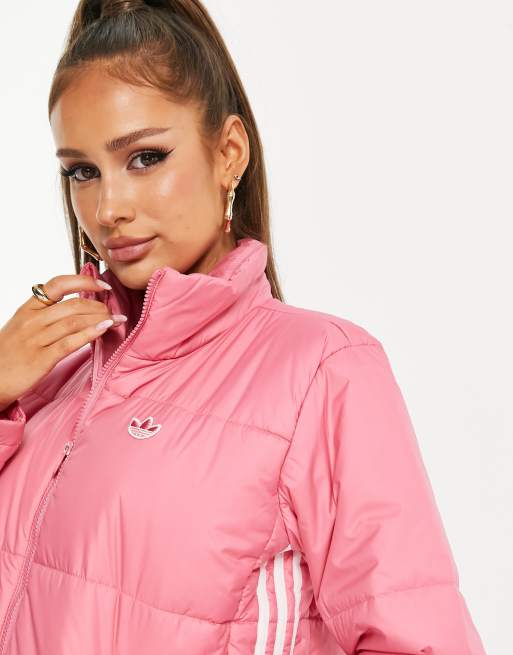 Pink adidas crop clearance jacket