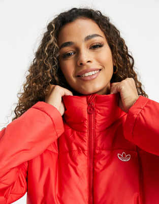 red short padded jacket