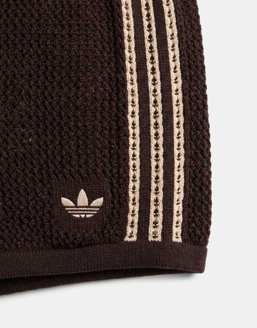 adidas Originals shorts de croché marrones, 9 de 9