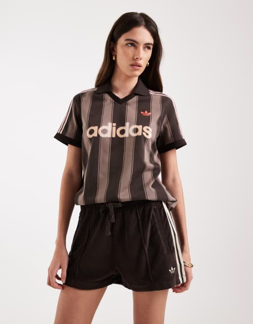 adidas Originals shorts de rizo marrones, 2 de 5