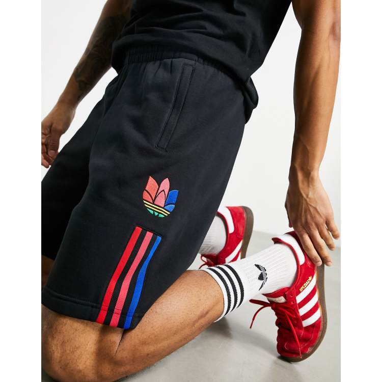 adidas Originals shorts in black with 3D trefoil ASOS