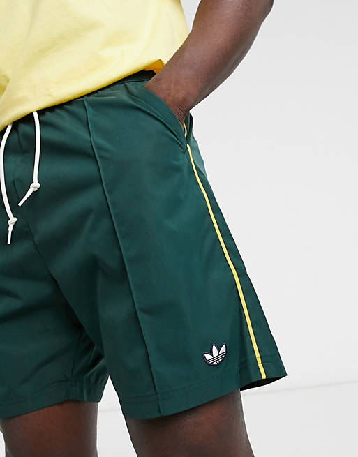 in adidas green Originals shorts ASOS |