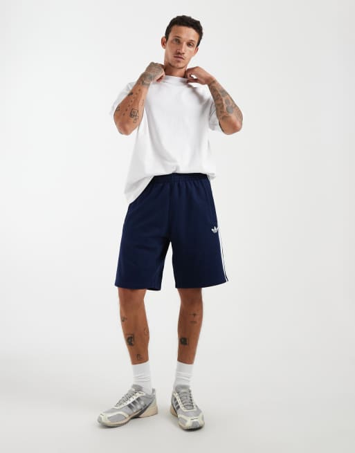 adidas Originals – Shorts in Night Indigo/Weiß mit den 3 Streifen, 2 von 5