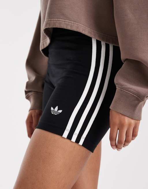 adidas Originals – Shorts in Schwarz/Weiß mit den 3 Streifen, 2 von 5