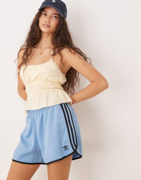 adidas Originals shorts med 3 ränder i blått - view 1