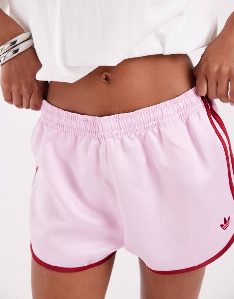 adidas Originals shorts med tre striber i pink og rød - view 1