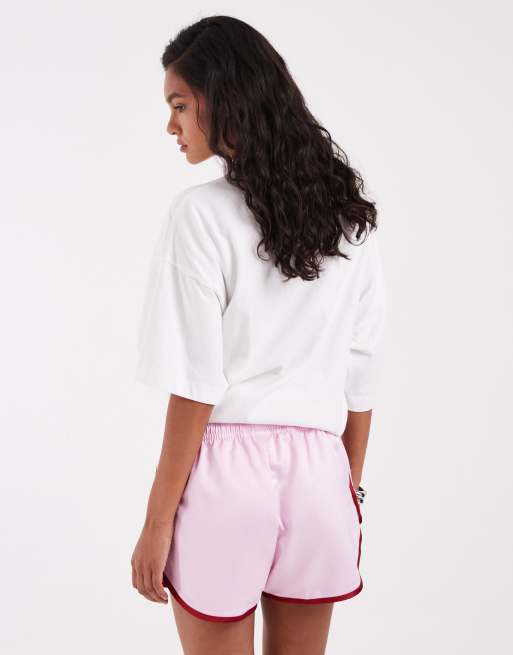 adidas Originals shorts sprinter a tre strisce rosa e rosso, 3 di 5