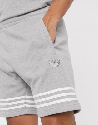 grey adidas originals shorts