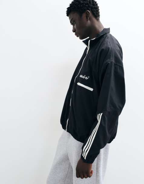 adidas Originals signature firebird relaxed track jacket in black - view 1