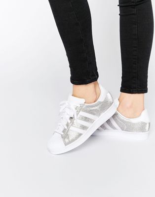 adidas Originals Silver Metallic Sneakers |